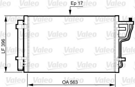 Радиатор кондиционера (с осушителем) Valeo 814351