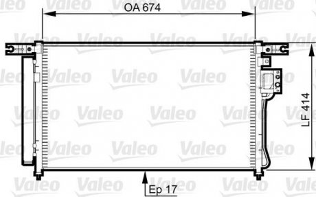 Радіатор кондиціонера Valeo 814353