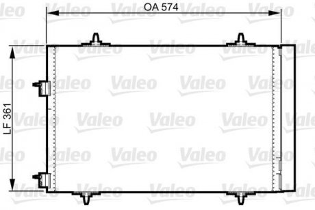 Радиатор кондиционера (с осушителем) Valeo 814365