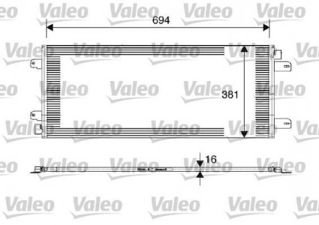 Конденсатор, кондиционер Valeo 817689