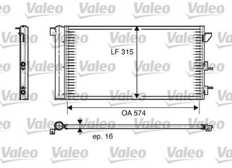 Радиатор кондиционера Valeo 818005