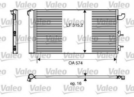 Радіатор кондиціонера Valeo 818162