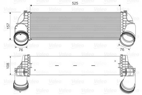 Радіатор інтеркулера BMW X5 (E70/F15/F85)/X6 (E71/ Valeo 818562 (фото 1)