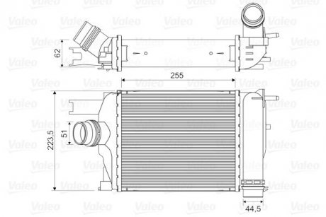 Радиатор интеркулера Renault Clio/Dacia Logan/Dokk Valeo 818609 (фото 1)