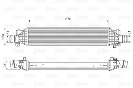 Інтеркулер (без клапана AGR) OPEL MOKKA / MOKKA X 1.4/1.4LPG 06.12- Valeo 818629