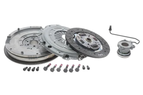 Комплект зчеплення з двомасовим маховиком (з болтами: так, без датчика, з болтами, з блокуючим болтом, з вижимним підшипником, з наж. диском, з диском, з підшипником вимкнення зчеплення, 229мм) OPEL A Valeo 837538