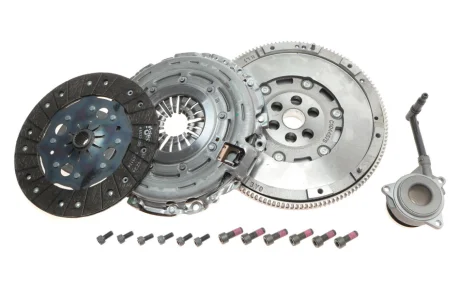 Комплект саморегулюючого зчеплення з двомасовим маховиком та гідравлічним підшипником (з болтами: так, з болтами, з блокуючим болтом, з вижимним підшипником, 240мм) AUDI A3, Q2, Q3 2.0/2.0D 05.03- Valeo 837565