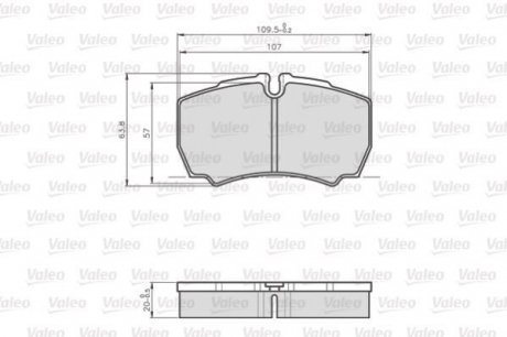 Тормозные колодки IVECO T. DAILY 99- Valeo 872123