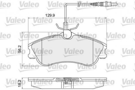 Тормозные колодки CITROEN P. BERLINGO 1,1-2,0 HDI 96- Valeo 872124