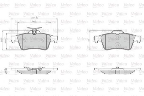 Тормозные колодки FORD T. TOURNEO/TRANSIT 1,8 02-13 Valeo 872137