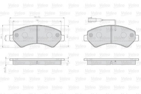 Тормозные колодки CITROEN P. JUMPER 2,2-3,0HDI 06- Valeo 872466