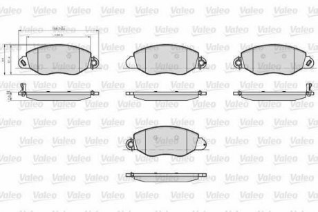 Тормозные колодки FORD P. TRANSIT 2,4D 00-06 Valeo 872577