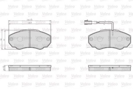 Тормозные колодки CITROEN P. JUMPER 2,0-2,8HDI 02- Valeo 872918