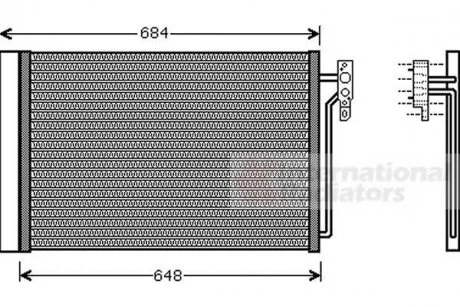 Радіатор кондиціонера Van Wezel 02005182