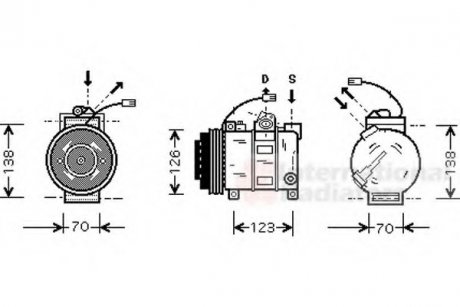Компресор кондиціонера Van Wezel 0300K015