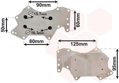 Радіатор масляний AUDI A4, A6; VW TOUAREG (вир-во) Van Wezel 03013711 (фото 1)