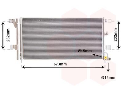 Condenser, air conditioning Van Wezel 03015704