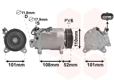 Компресор кондиціонера BMW Van Wezel 0600K566