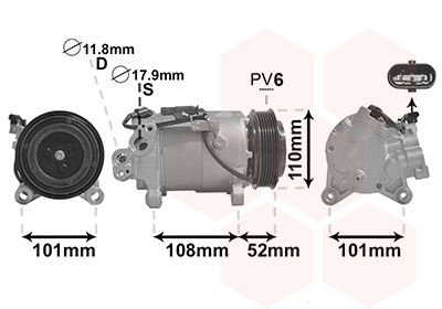 Компресор кондиціонера BMW Van Wezel 0600K567