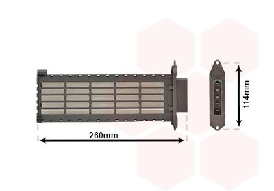 Heat Exchanger, interior heating Van Wezel 09006306