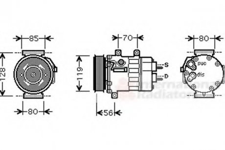 Компресор кондиціонера Van Wezel 0900K253
