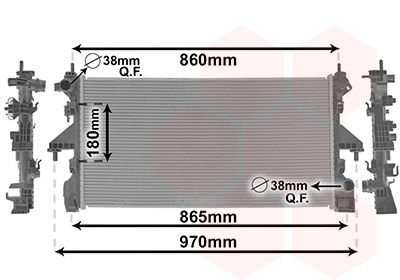Radiator, engine cooling Van Wezel 09012704