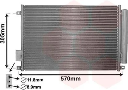 Фото радіатор кондиціонера Van Wezel 17005347 Радіатор кондиціонера Van Wezel 17005347