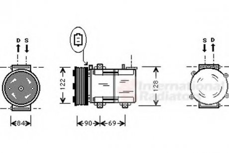 Компресор кондиціонера Van Wezel 1800K352