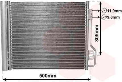 Фото радіатор кондиціонера Van Wezel 29005013 Радіатор кондиціонера Van Wezel 29005013