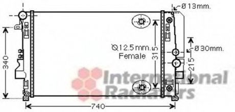 Радіатор, охолодження двигуна Van Wezel 30002460 (фото 1)