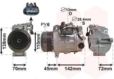Компресор кондиціонера MERCEDES Van Wezel 3000K682