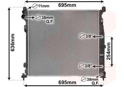 Радиатор двигателя MERCEDES GL-CLASS X 166 (12-) Van Wezel 30012704