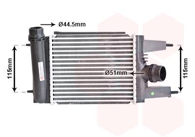 Intercooler, charger Van Wezel 33014703