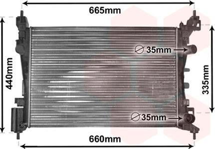 Радиатор, охлаждение двигателя Van Wezel 37002408