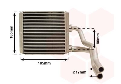 Heat Exchanger, interior heating Van Wezel 37016703