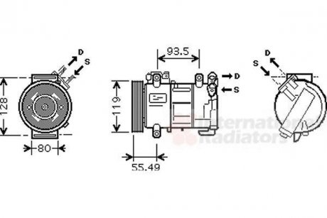 Компресор кондиціонера Van Wezel 4000K315