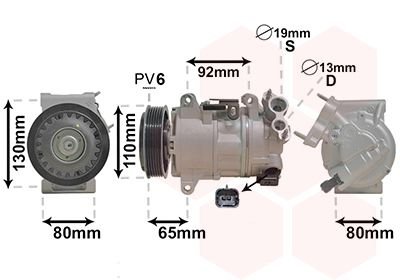 Компресор кондиціонера PEUGEOT Van Wezel 4001K703