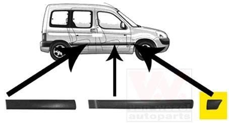Молдинг кузова P PARTNER 02- RH Van Wezel 4051422