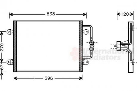 Радіатор кондиціонера Van Wezel 43005256