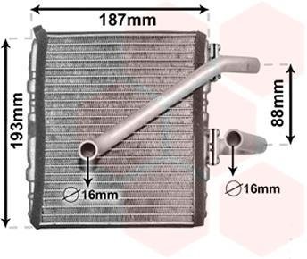 Радиатор печки Van Wezel 51006107
