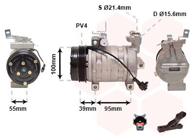 Фото компресор кондиціонера SUBARU Van Wezel 5100K085 Компресор кондиціонера SUBARU Van Wezel 5100K085
