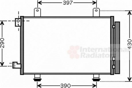 Радиатор кондиционера Van Wezel 52005090