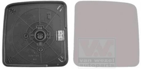 Скло дзеркала зовнішнього Van Wezel 5235838