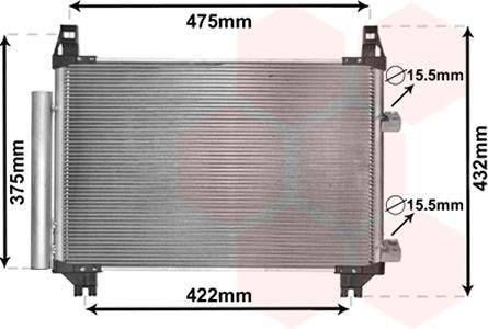 Радіатор кондиціонера Van Wezel 53005404