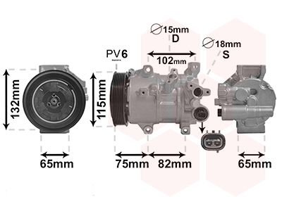 Компресор кондиціонера TOYOTA Van Wezel 5301K701