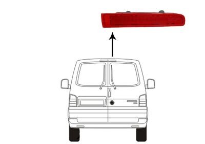 Фонарь задний VW T5 03- (R) (верхний) (распашонка) Van Wezel 5790930