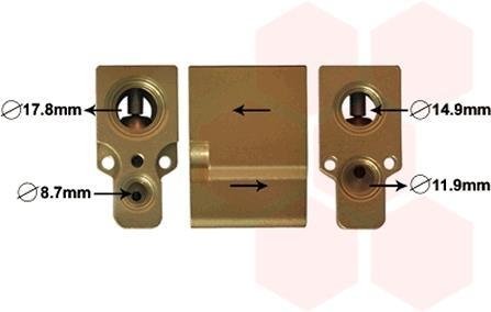 Фото расширительный клапан, кондиционер Van Wezel 58001076 Расширительный клапан, кондиционер Van Wezel 58001076