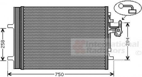 Радіатор кондиціонера Van Wezel 59005161