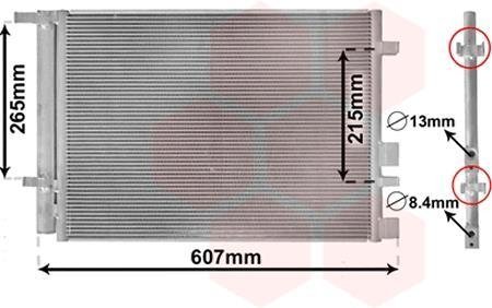 Радіатор кондиціонера Van Wezel 82005244
