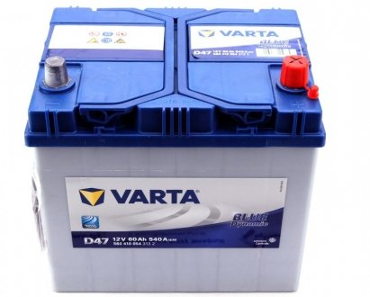 Аккумулятор 60Ah 540A (232x173x225) (-/+) Blue Dynamic D47 (азия) VARTA 560410054 3132